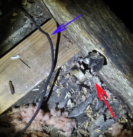 knob and tube broken insulator